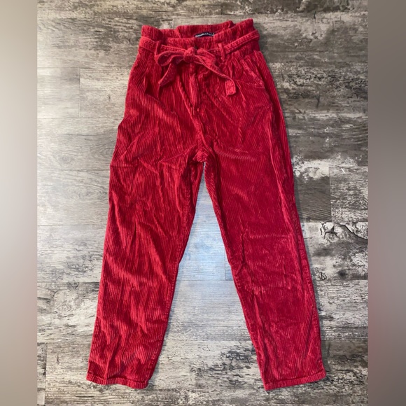 Abercrombie & Fitch Red Velvet Pants - Picture 1 of 4